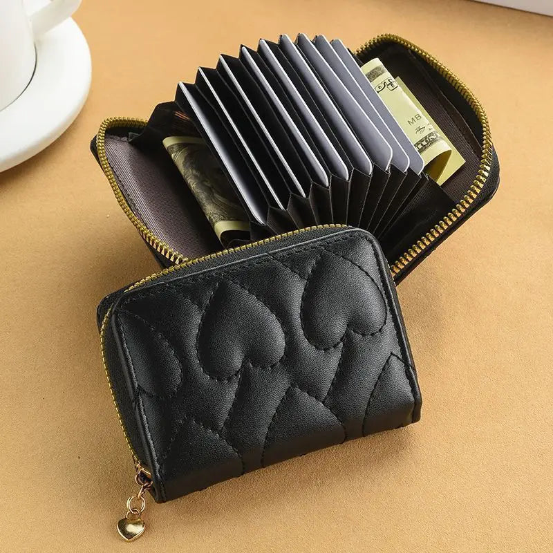 Women Wallets Short Pu Leather Zipper Purses Multi Card Slots Large Capacity Money Bag for Women Coin Card Holders Dropshipping