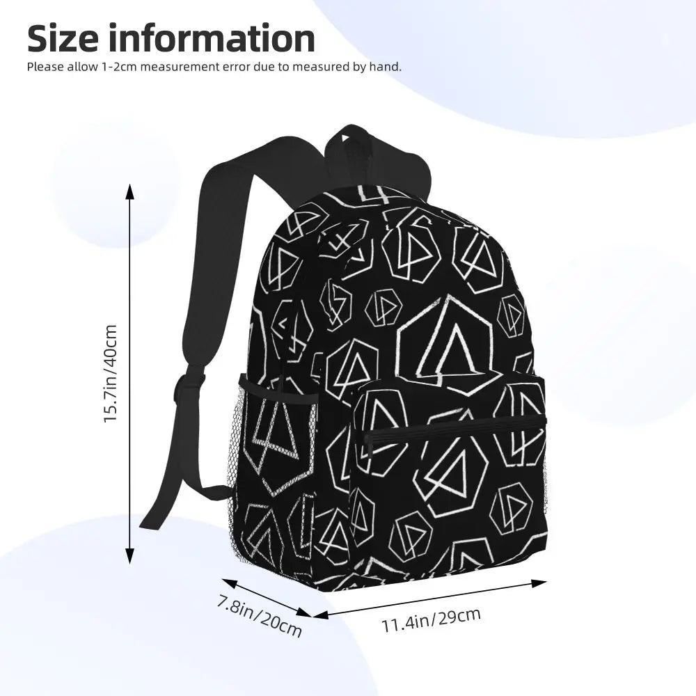 L-Linkin-S P-Park-S Band Student Backpack School Bag Hiking Travel Daypack for Boys Girls Fashion Bookbag Shoulder Bags