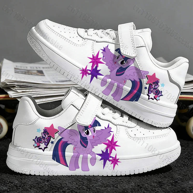 Twilight Sparkle Lovely Cartoon Printing Girls Children Parent Child Student Teenager Lightweight Lace Up Casual Sports Shoes