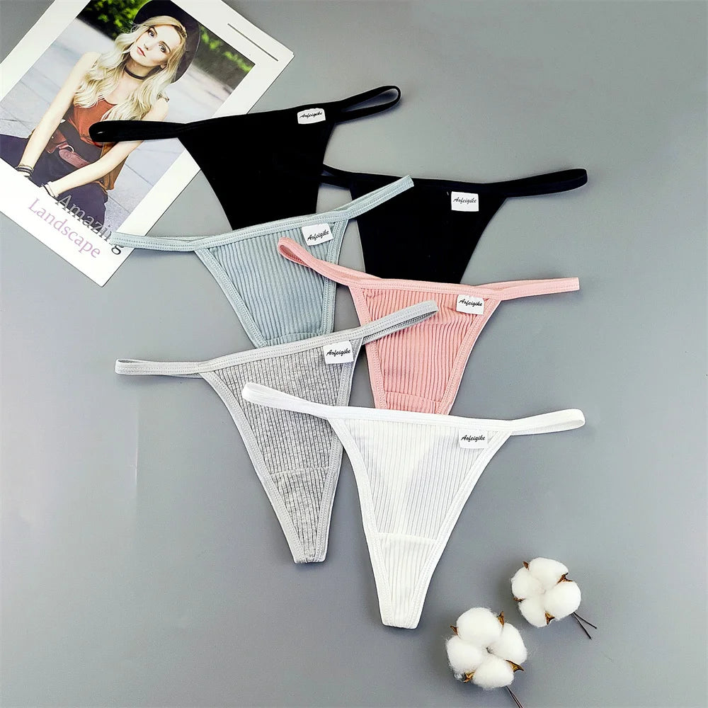 S-XL Plus Size Cotton Thong Underwear Women Seamless G-string Ladies Sexy Low Rise T-back Panty Breathable Lingerie