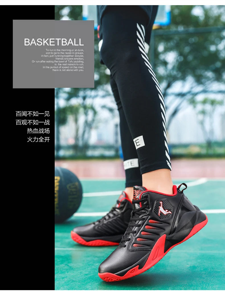 Men's Basketball Shoes Breathable Cushioning Non-Slip Wearable Runing Shoes Gym Training Athletic Basketball Sneakers for Women