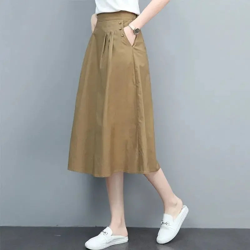 Female Skirts Korean Style A Line Women's Skirt Stylish Harajuku Premium Fashion Chic and Elegant Streetwear Modest Aesthetic V
