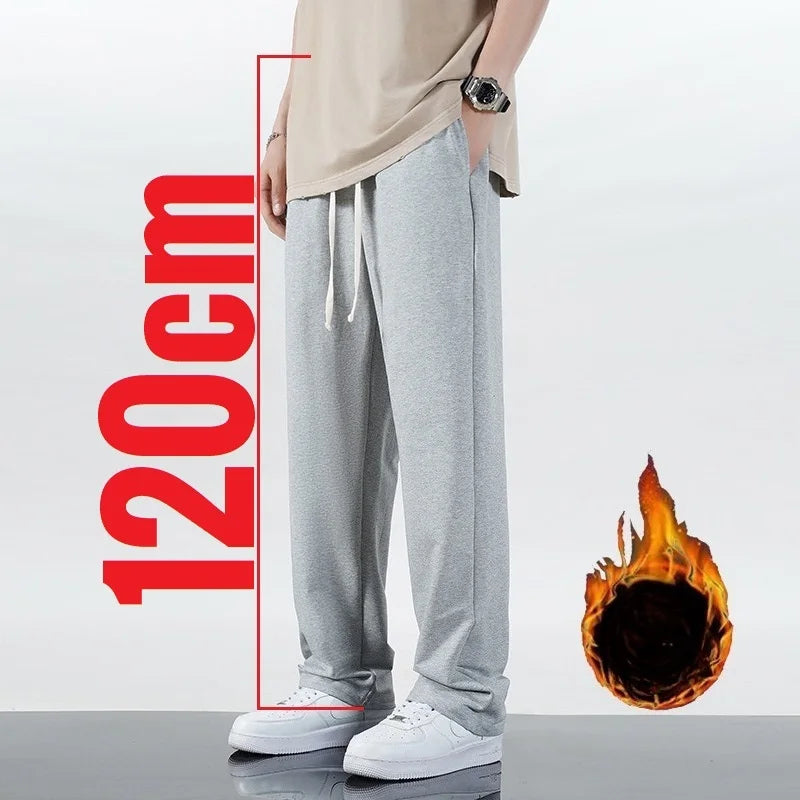 Big Tall Men Sweat Pant Drawstring Extra Long Length Sweatpant Stretch Winter Fleece Sport Jogger Trouser Male 200Cm 190cm 120cm