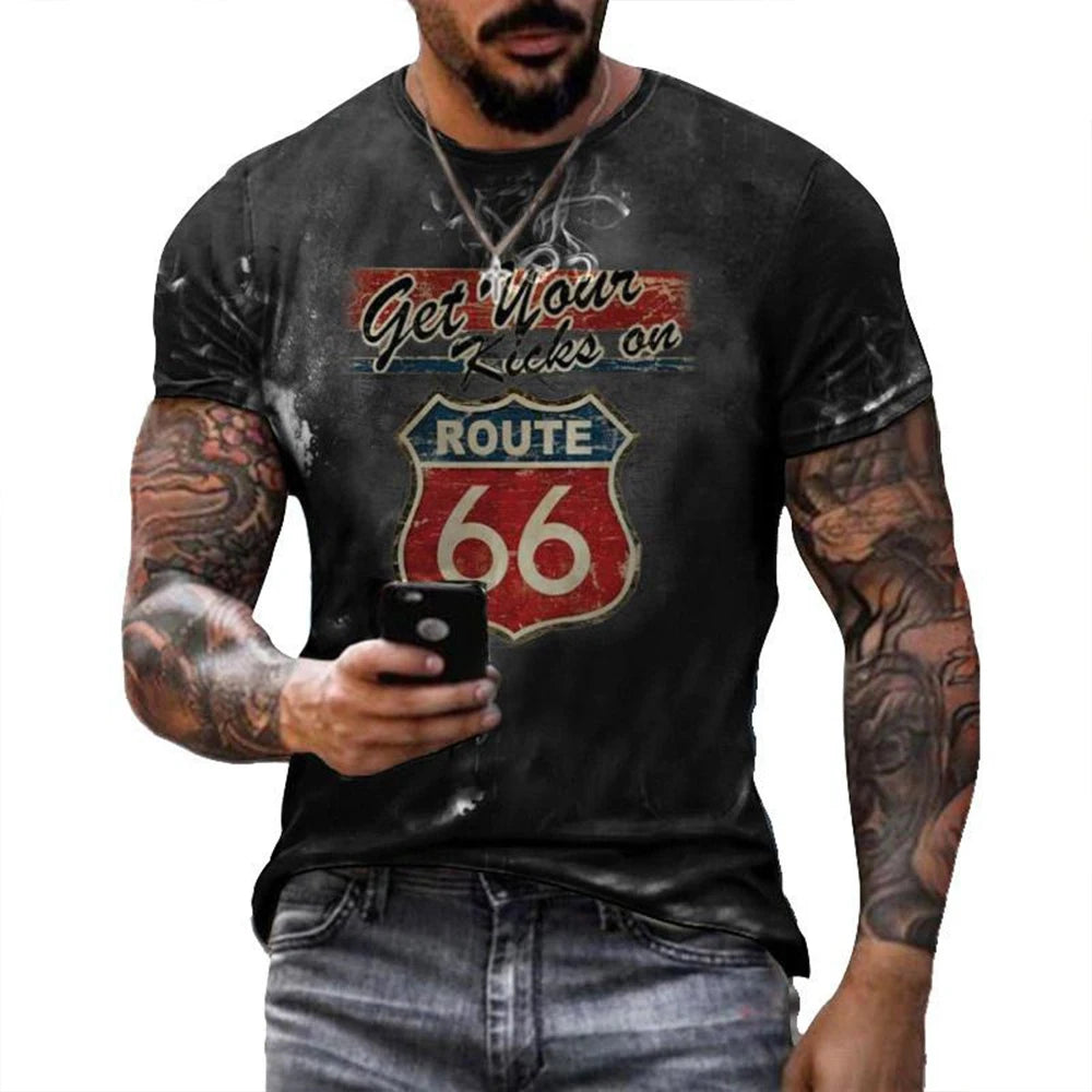 Summer Fashion Men's 66 Way 3D Printed Personalized Art Leisure Comfortable Daily T-shirt