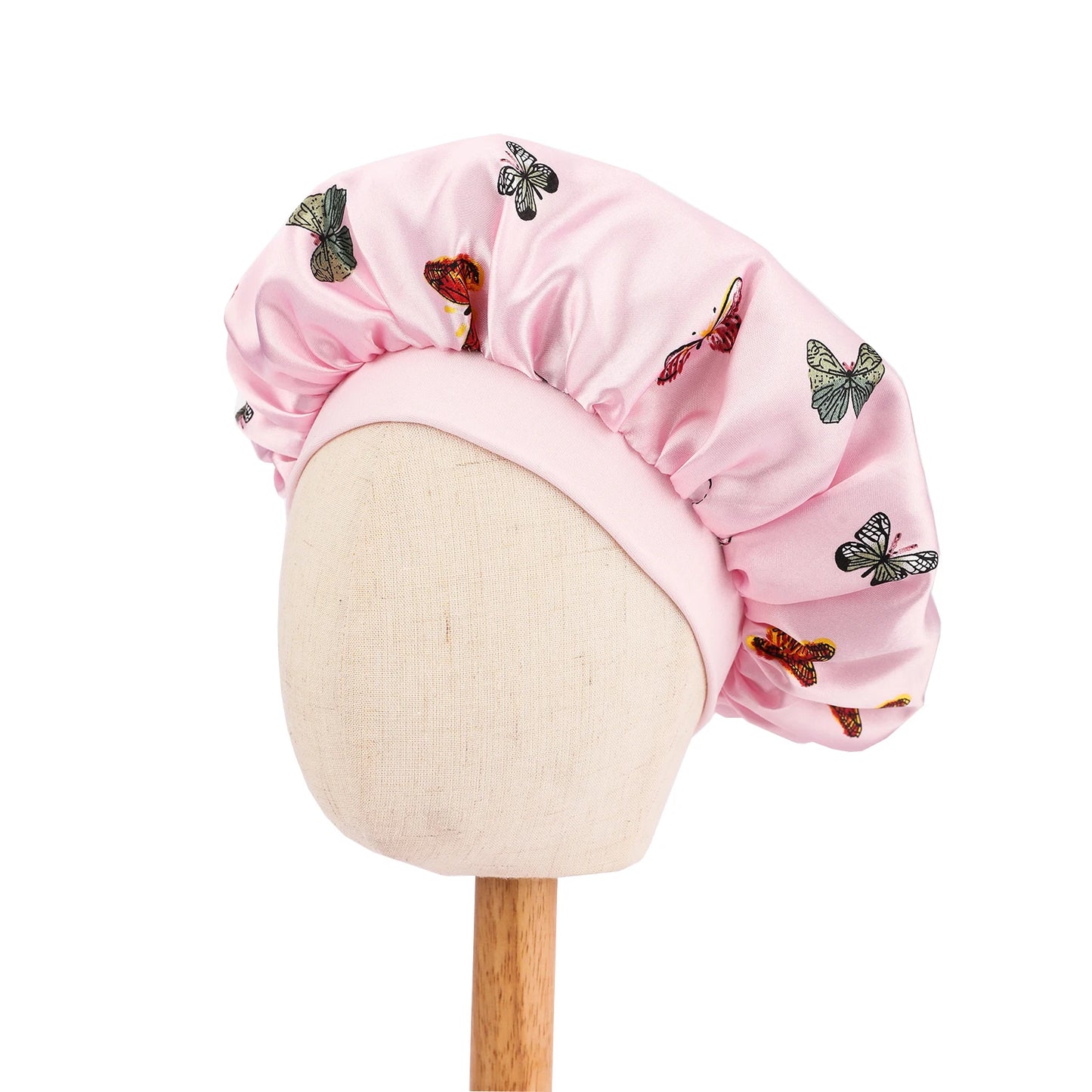 Fashion New African Children Adjustable Printing Ankara Satin Bonnet Sleep Cap Baby Kids Satin Bonnet Sleep Hat Silk Shower Cap