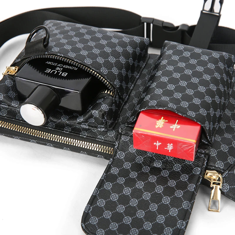 Men's Multi Functional Waist Bag Lightweight Sports Cycling Fanny Pack Small Shoulder Bags for Man Belt Pouch Chest Bags Male