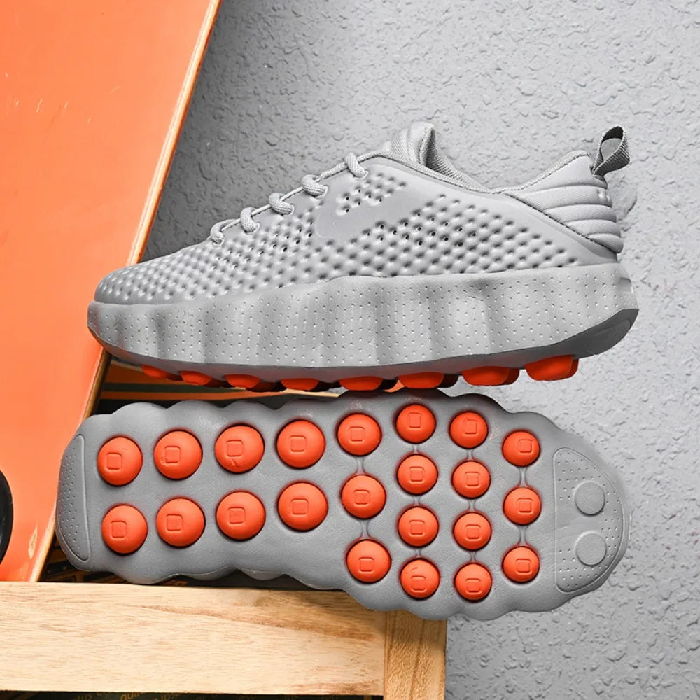 2026 Men's summer lightweight sports shoes, fashionable solid color versatile casual lace up  men's shoes