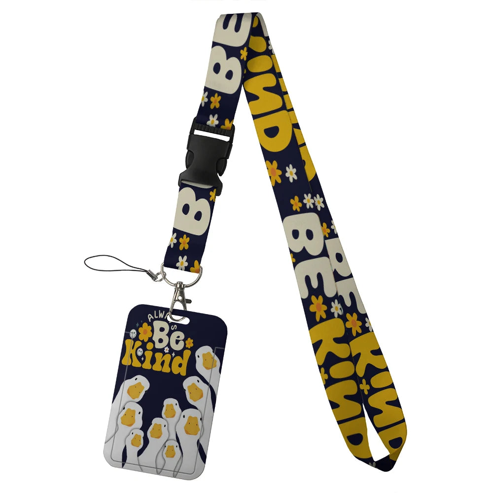 quotation card holder Lovely hanging rope  ID pass hang accessories holder lanyard Student  Bus passr protective Case