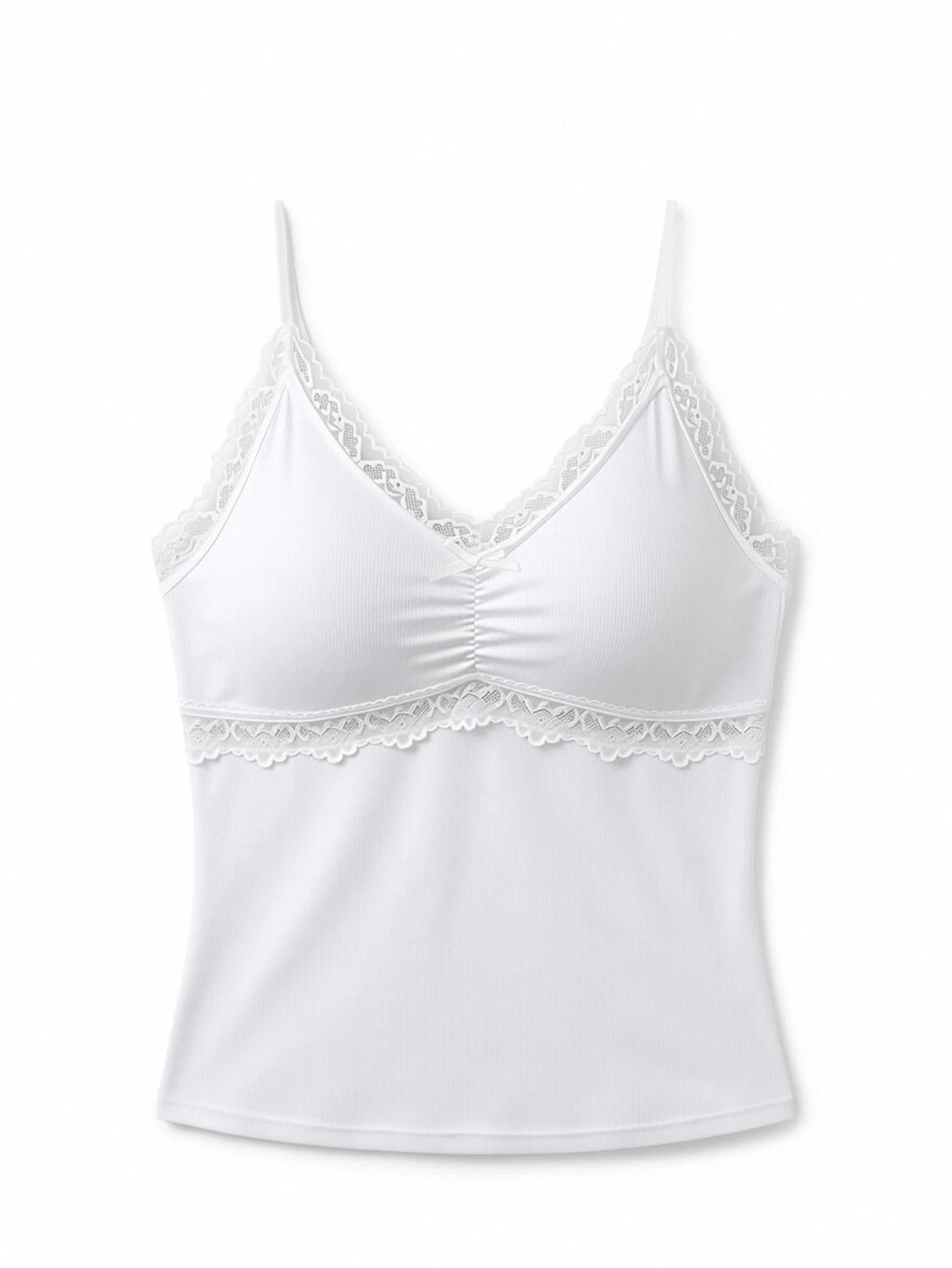 European and American Spice Girls Style Sexy V-Neck Suspender Vest Summer New Product Lace Splicing Solid Color Inner Top Women