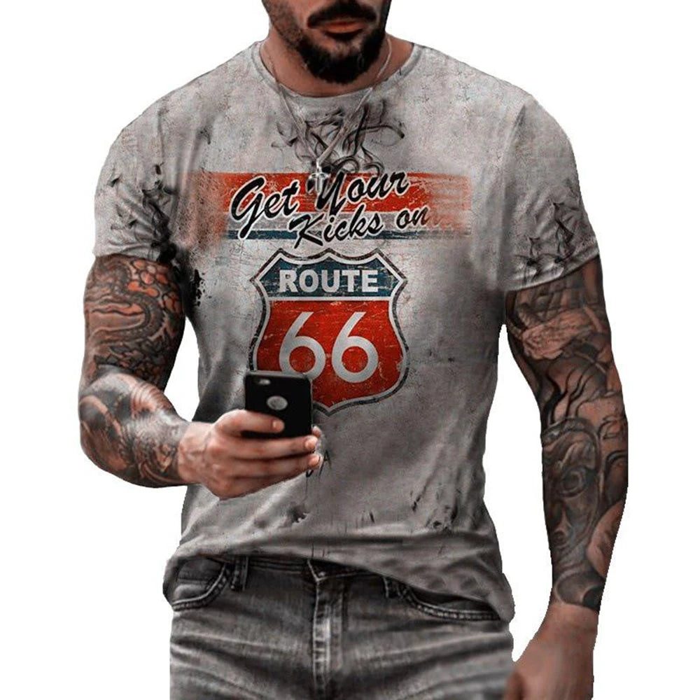 Summer Fashion Men's 66 Way 3D Printed Personalized Art Leisure Comfortable Daily T-shirt
