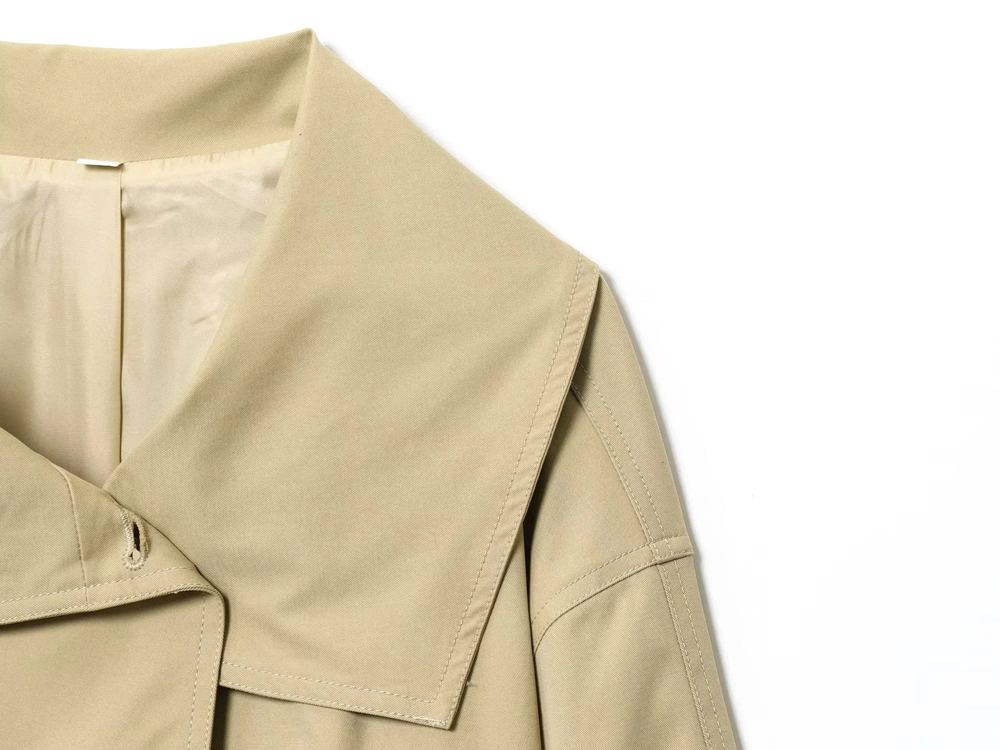 KONDALA Office Lady Khaki Suits Women Long Sleeve Sashes Button Trench Jakcets Wide Leg Button Shorts Fashion 2025 Autumn Suits