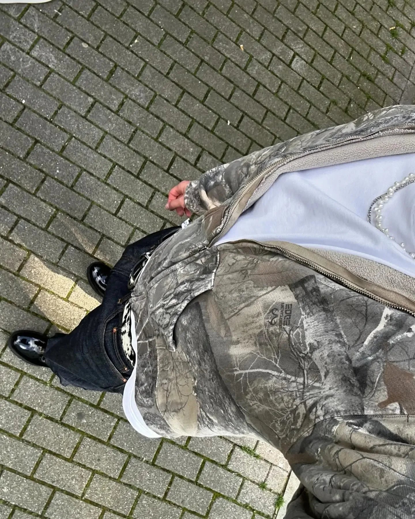 Sweatshirt Hoodie Y2K Retro zip up Camouflage Pattern zipper High Street Hip Hop Streetwear Oversized Unisex Camo Hoodie BAZAARHUBO