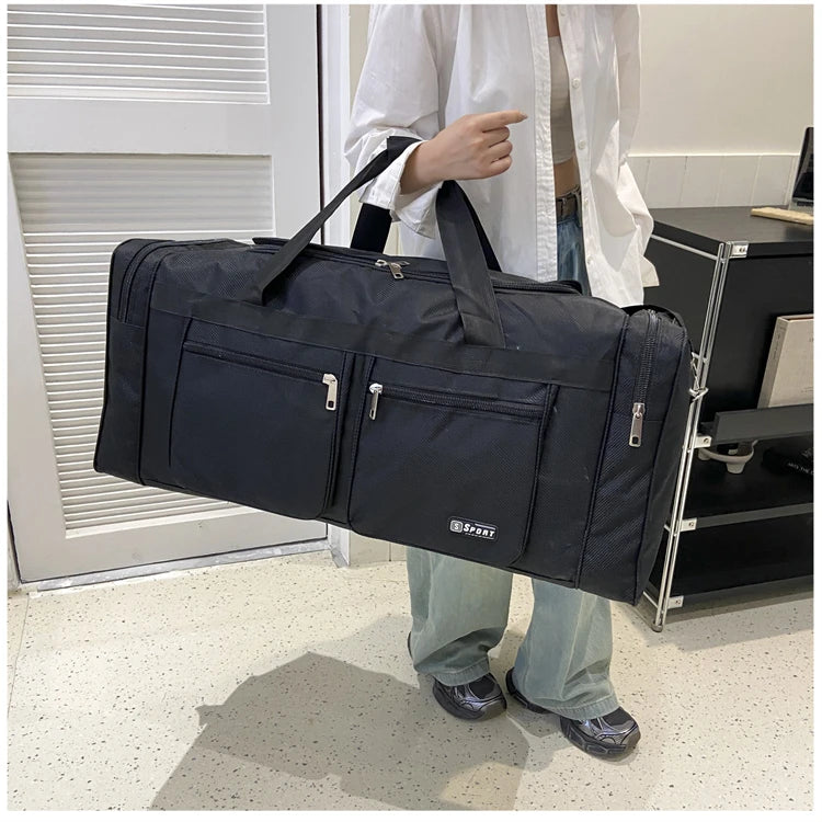 Women Men Nylon Travel Duffel Bag Carry On Luggage Bag Men Tote Large Capacity Weekender Gym Sport Holdall Overnight Bag Pouches