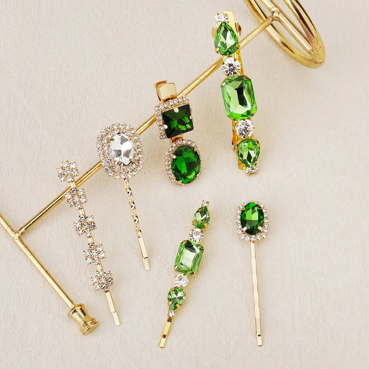 Upscale Luxurious Crystal Zircon Hair Clip Temperament Elegant Wild Hair Pins Leisure Prom Street Beat Personality Retro Hair BAZAARHUBO