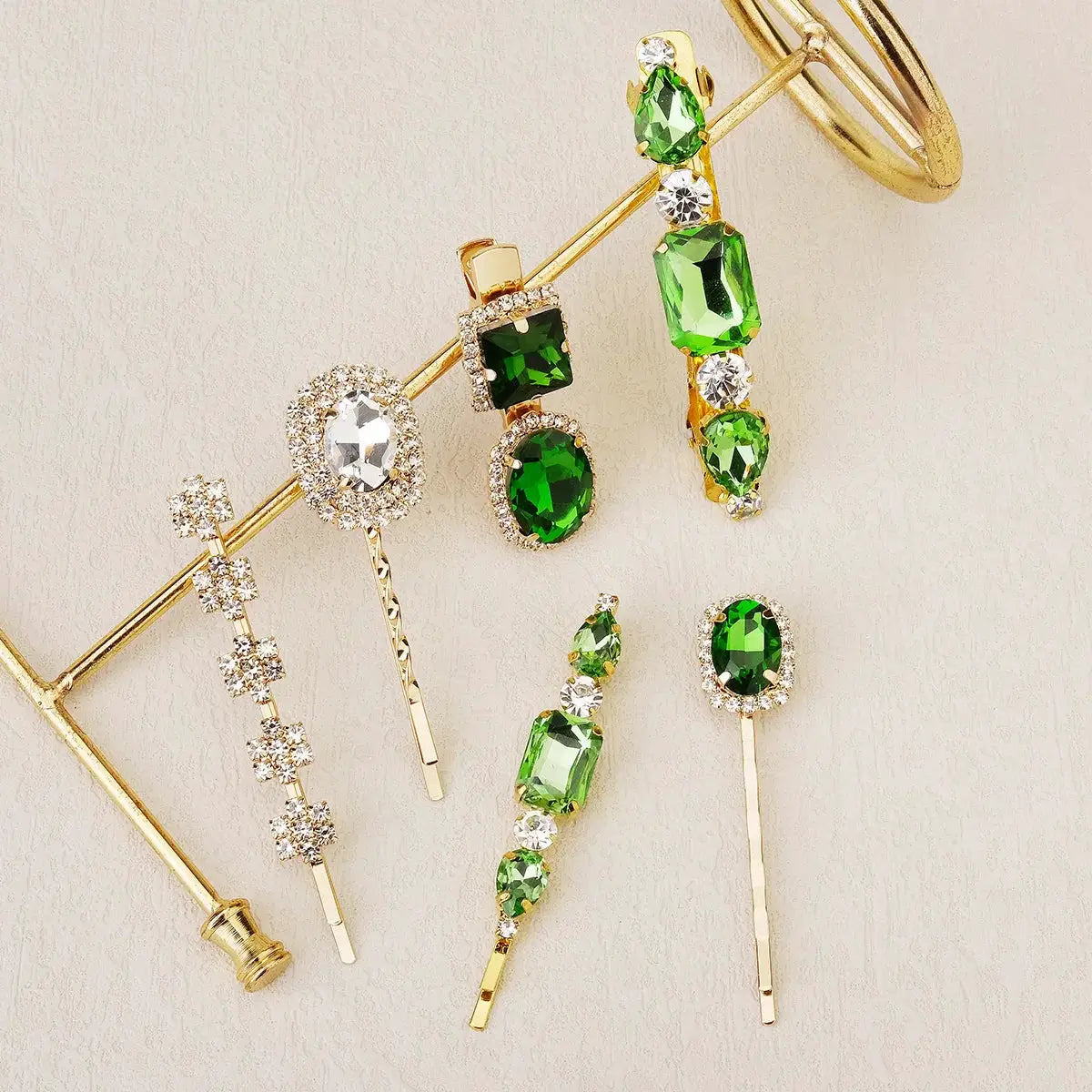 Upscale Luxurious Crystal Zircon Hair Clip Temperament Elegant Wild Hair Pins Leisure Prom Street Beat Personality Retro Hair BAZAARHUBO