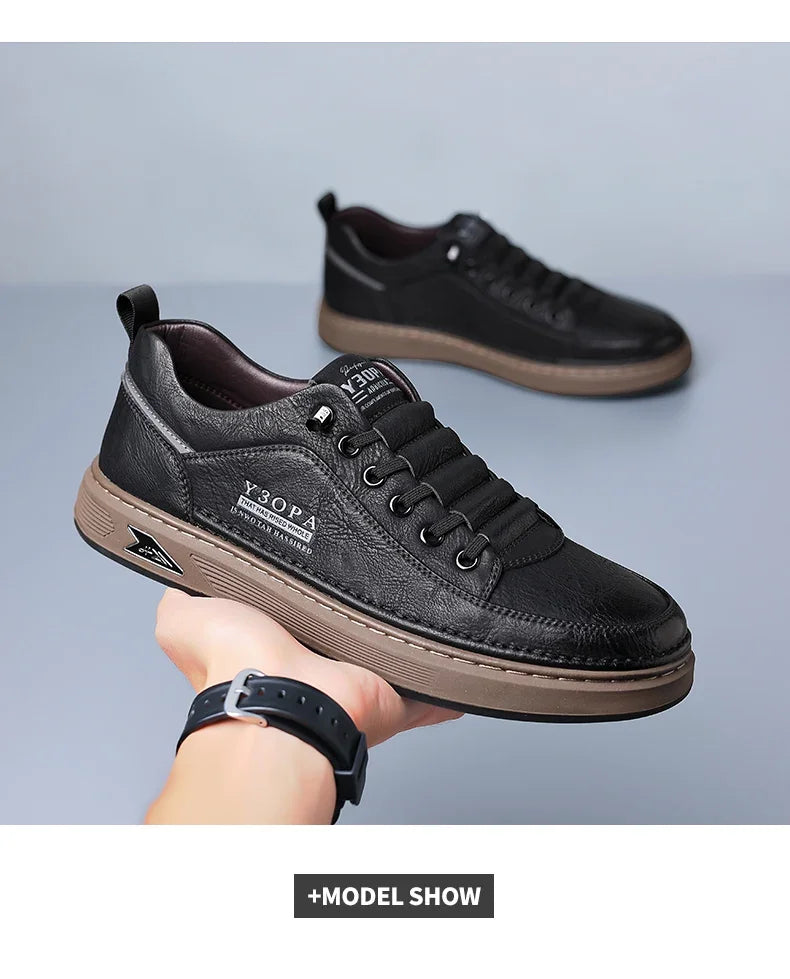 Luxury Casual Business Tennis Loafers Sneakers Moccasins Social Outdoor Fashion Shoes For Men  Men's Genuine Leather Shoes