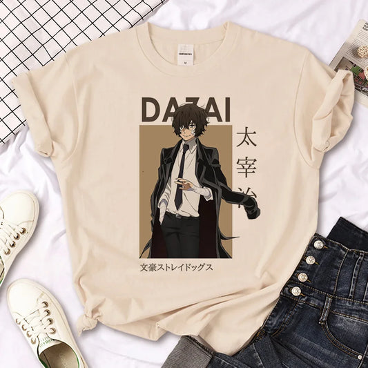 Dazai T-shirts Women Funny Streetwear Summer T Shirt Girl Designer Japanese Clothes Aesthetic Clothes
