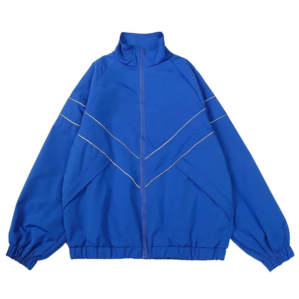 Hip Hop Varsity Jacket Men High Street Patchwork Color Block Windbreaker Outerwear Coats Spring Autumn Thin College Jackets Male