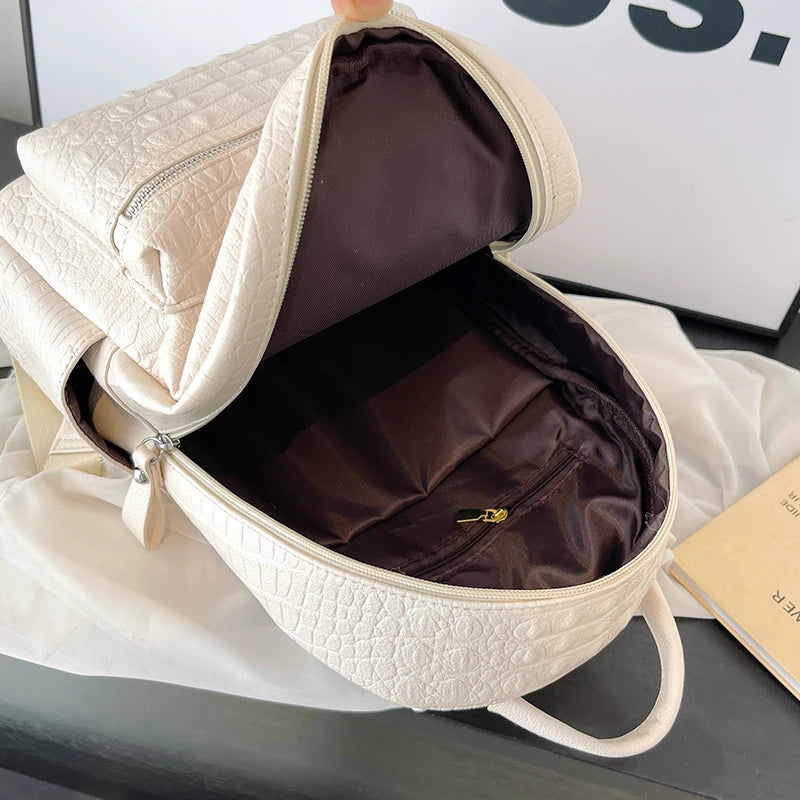 Women's Backpack Ladies Big Bagpack for Teenager Girl PU Leather Large Capacity Shoulder Bags for Women 2024 Mochilas Feminina