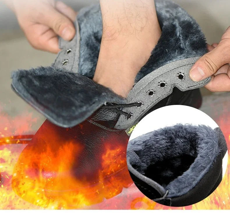 Man Shoes Leather Booties Waterproof Boots for Men Lace Up Ankle Short Barrel Retro Trendy 2025 Sale Offer New Fashion Low Price