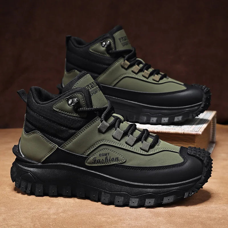 Men's Large Size Versatile Mountain Climbing Anti-slip Wear-resistant Outdoor Casual Trendy Spring Lightweight Dad Shoes