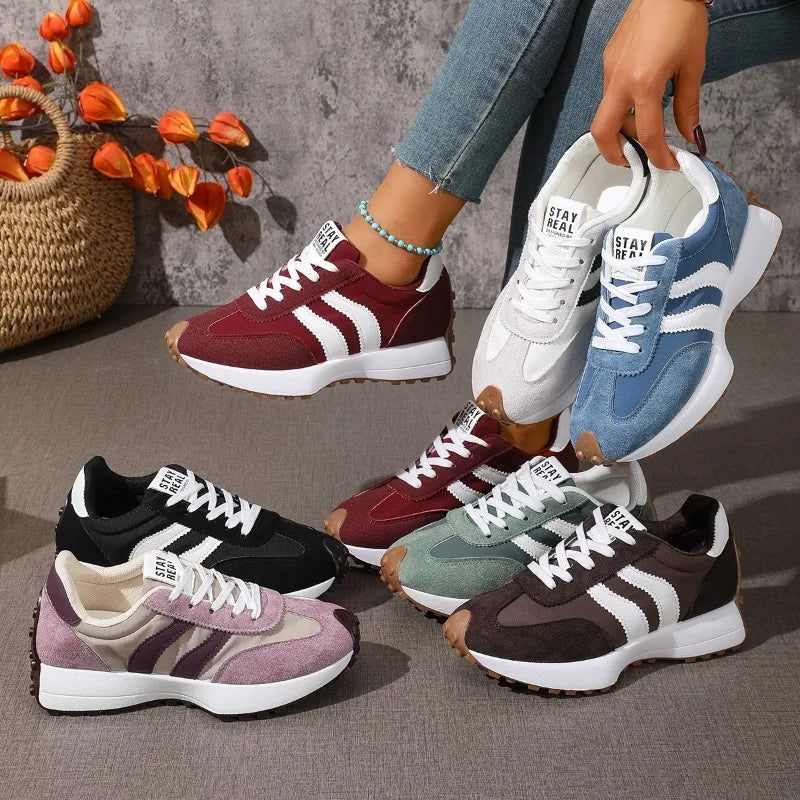 Brand Designer Women's Shoes Autumn New Style Cross-strap Platform Vulcanized Shoes 2026 Outdoor Running Sports Shoes Selling
