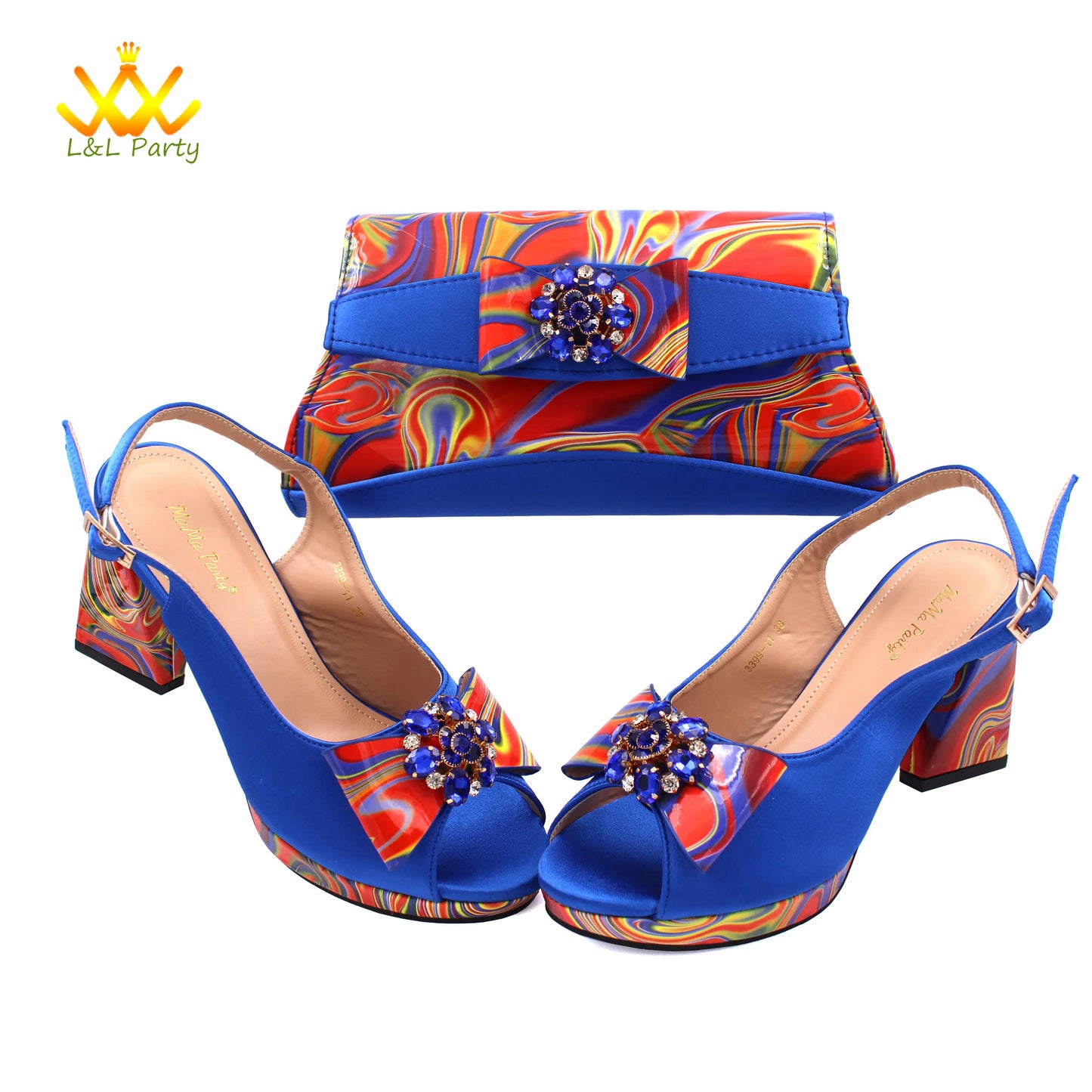 Coffee Color INS Hot Sale New Arrivals 2024 Italian Design Shoes Matching Bag Set Super High Heels Pumps for Garden Party