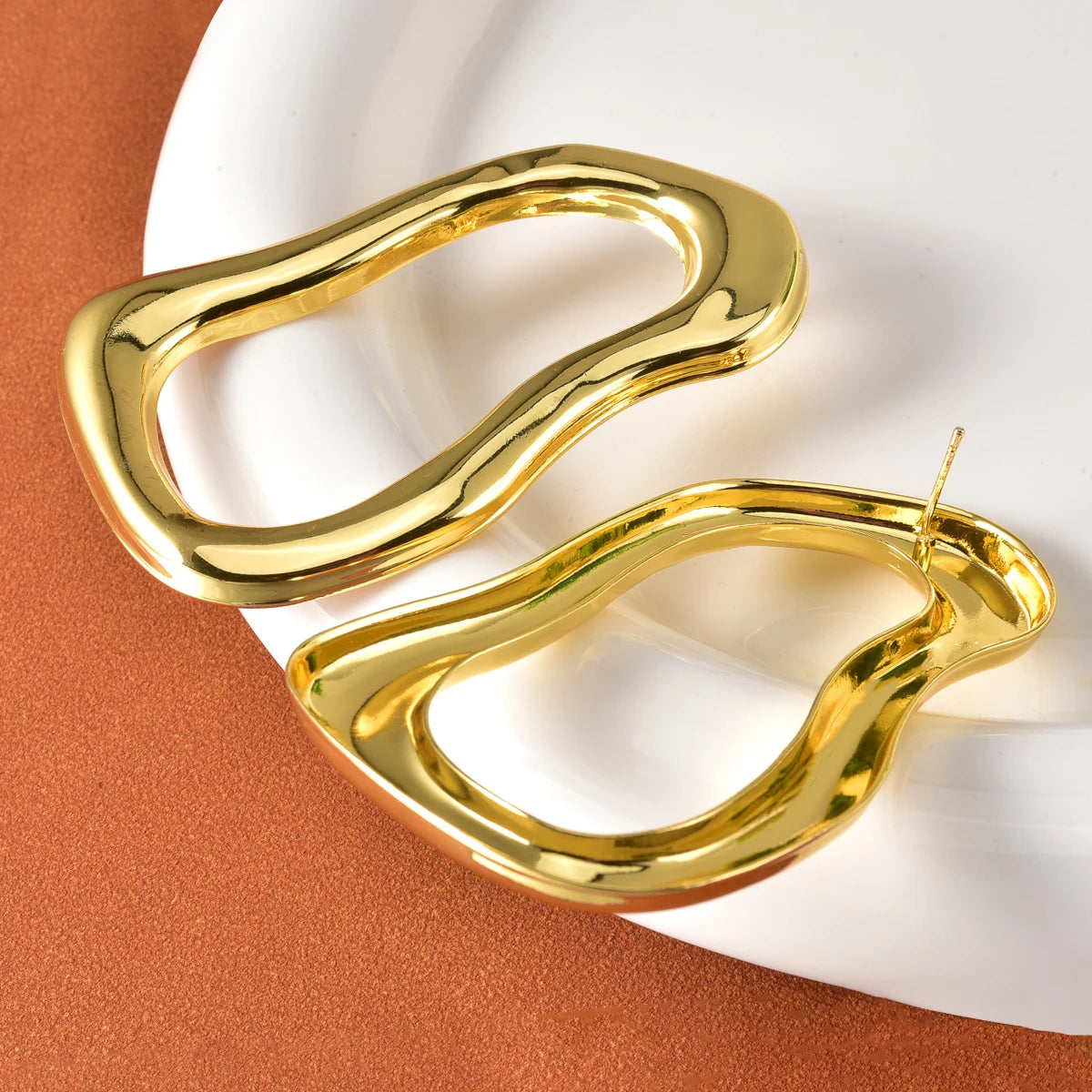 Italian 18K Gold Plated African Wedding Jewelry Set for Women  Adjustable Necklace Earrings Bracelet Ring