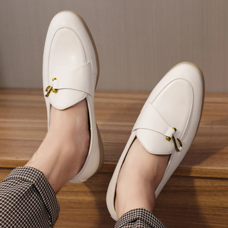 Fashion Men's Casual Shoes Men Horsebit Loafers Moccasins Mens Party Wedding Shoe Light Comfortable Driving Flats