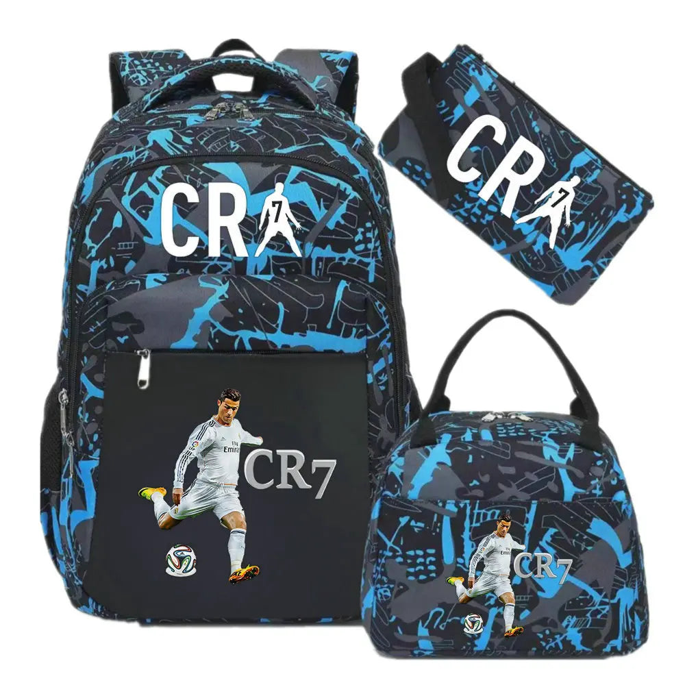 Messi Backpack Teenage Girl Boys Laptop Knapsack Student Backpacks Solid Color Female Male Multi-pocket School Bags Travel Bag