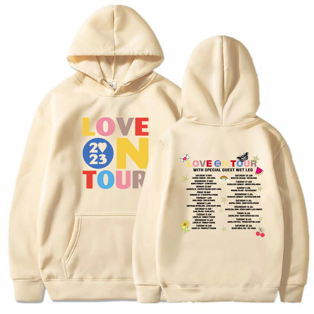 Love on Tour 2023 Hoodie HS Concert Hooded Sweatshirt Music Lover Aesthetic Pullovers Unisex Graphic Hoodies Love on Tour Merch