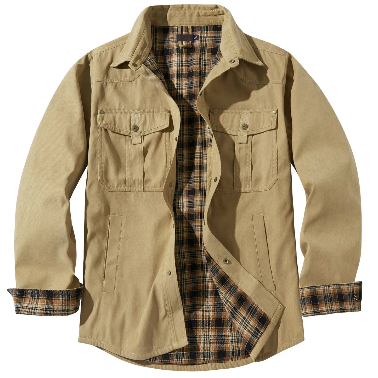 New Men's Retro Jacket Plaid Jacket Men's Western Style Lapel Jacket Men's Luxury Jacket Men's Winter Windproof Warm Jacket