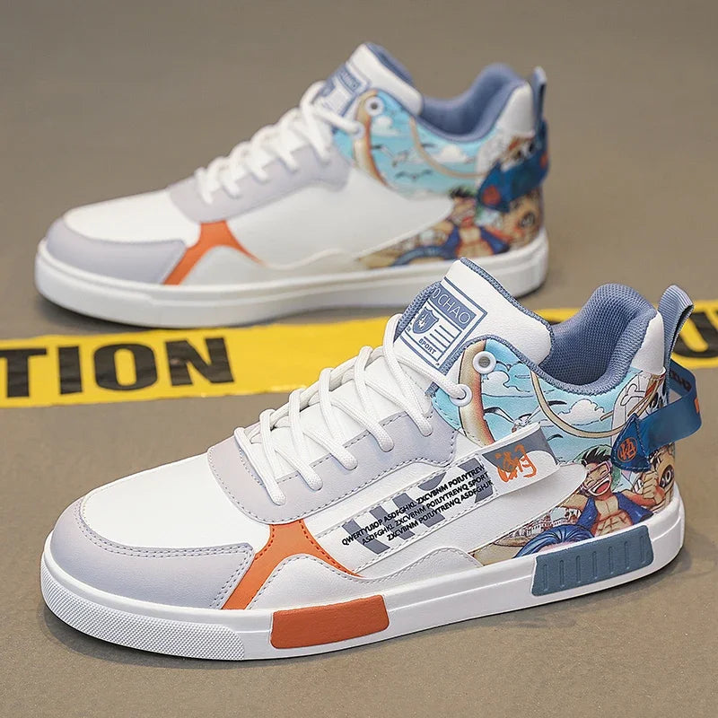 Men Running Shoes High Top Anime Shoes Comfortable Casual Sneakers Men Skateboard Big Size Tenis Masculino Footwear Male