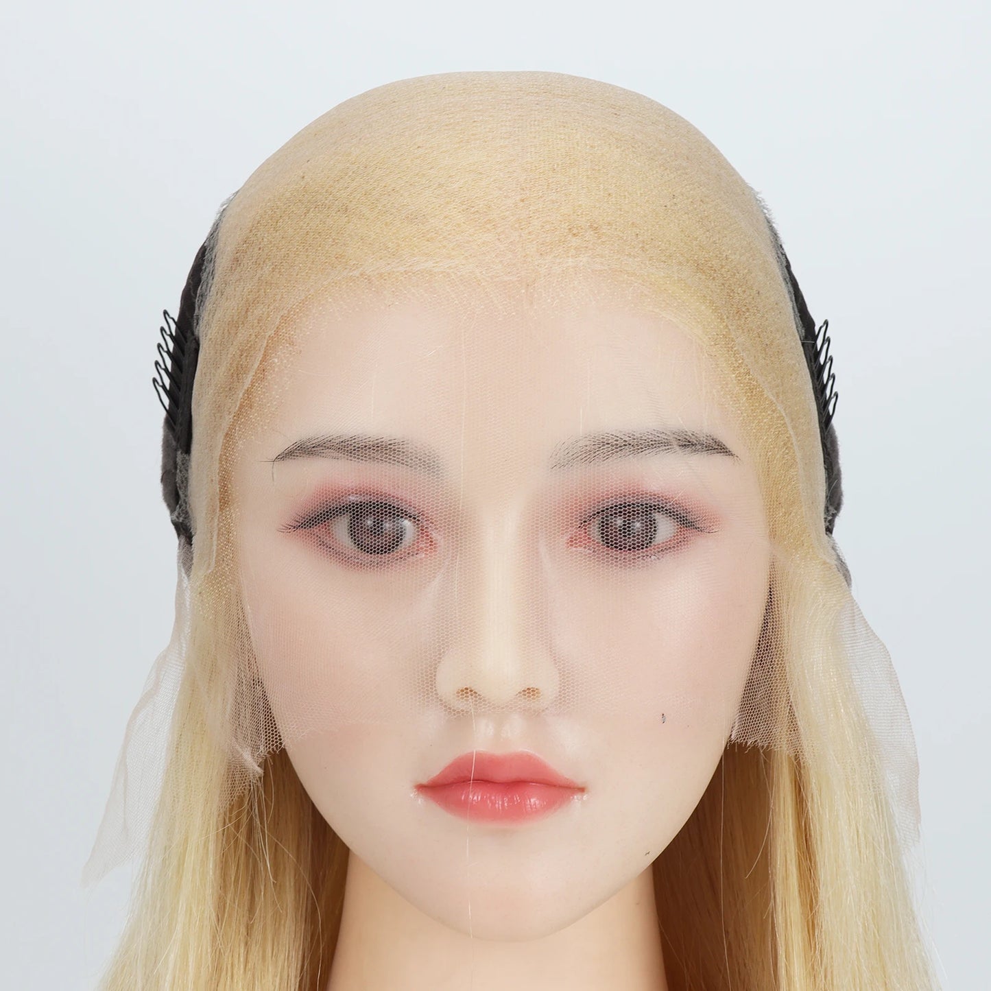 Invisiable Knots Wig for Women 22inch Real Virgin European Human Hair Wig HD Lace with Fabric Natural Hairline Soft Breathable
