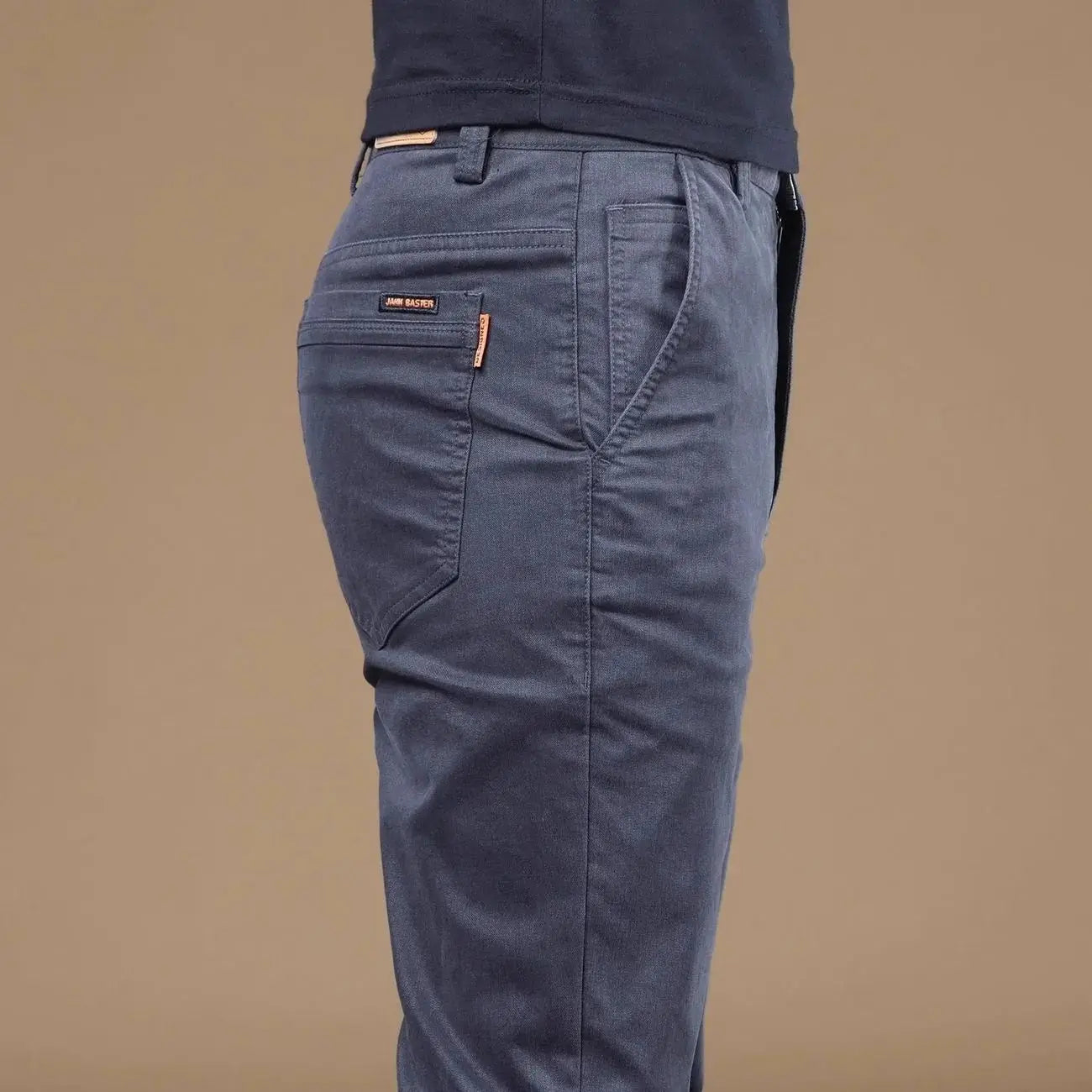 2025 Summer Thin Cotton Men's Casual Pants Trendy Versatile Elastic Light Business Trousers Work Formal Slim Straight Pants
