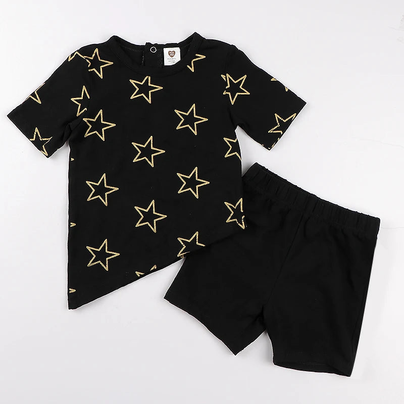 Baby boy summer fashion clothes set toddler kids shorts sets cotton denim outfit sets short sleeve t-shirt top pants casual wear
