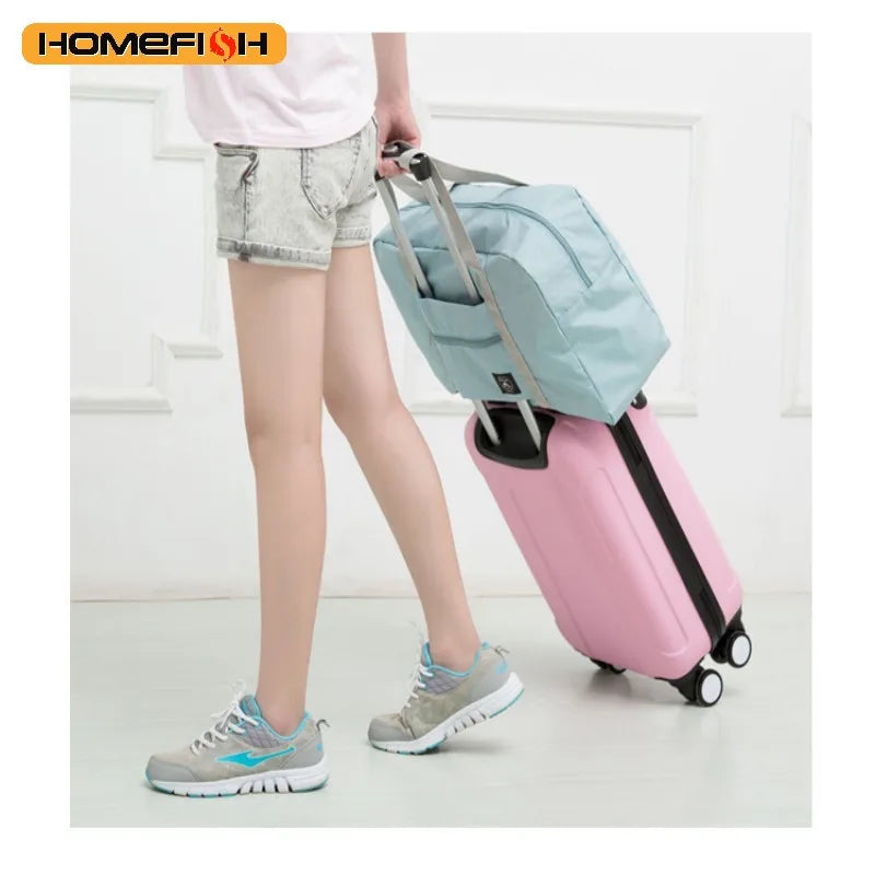 HOMEFISH Travel Bag Folding Travel Storage Bags Boarding Luggage Clothes Handbags Picnic Move House Large Handbag