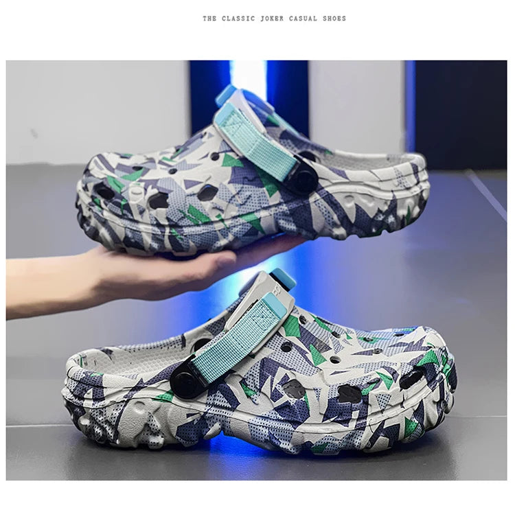 Plus Size 47 Summer Men Slippers Light EVA Men's Casual Shoes Hole Shoes Clogs Home Garden Outdoor Male Beach Flat Sandals