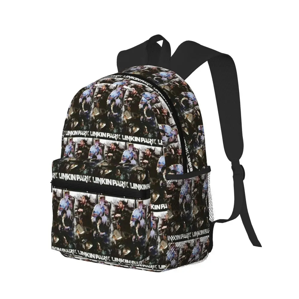 L-Linkin-S P-Park-S Band Student Backpack School Bag Hiking Travel Daypack for Boys Girls Fashion Bookbag Shoulder Bags
