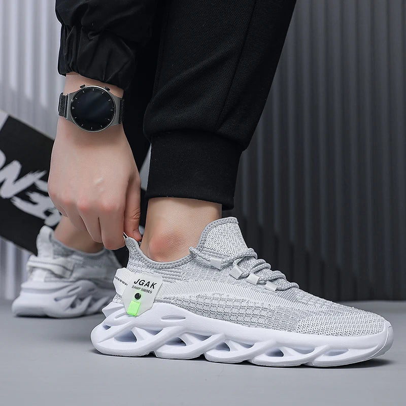 Plus Big Size 49 50 51 52 Men Mesh Sneakers Shock Absorbing Running Shoes Breathable Casual Walking Athletic Sports Trainers