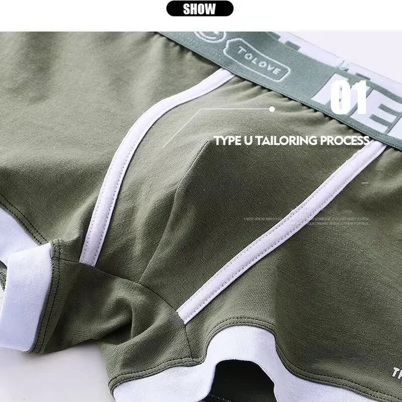 Men's Underwear Cotton Underwear Letter Waistband Comfortable Breathable Soft High Elasticity Boxer Fashion Casual Sports Shorts