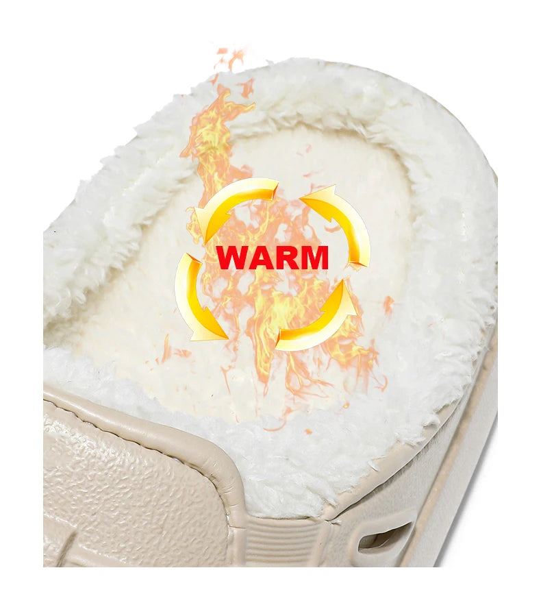Fashion Women Winter Slippers Warm Fur Indoor Shoes Garden Clogs Couple Casual Shoes Luxury Sandals Comfort Home Soft Slippers