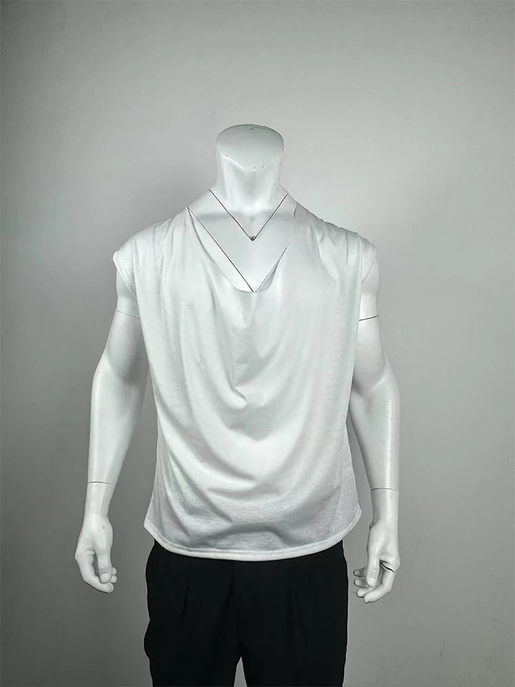 New Summer Men's Skinny Gym Tank Tops Leisure Popular Sleeveless Sportwear Fashion Loose Solid Color Bodybuilding Vest S-2XL