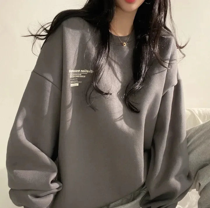 Women Sweatshirts Oversized Spring Hoodie Long Sleeve Casual Letter Print Loose Pullovers Harajuku Sweatshirt Female