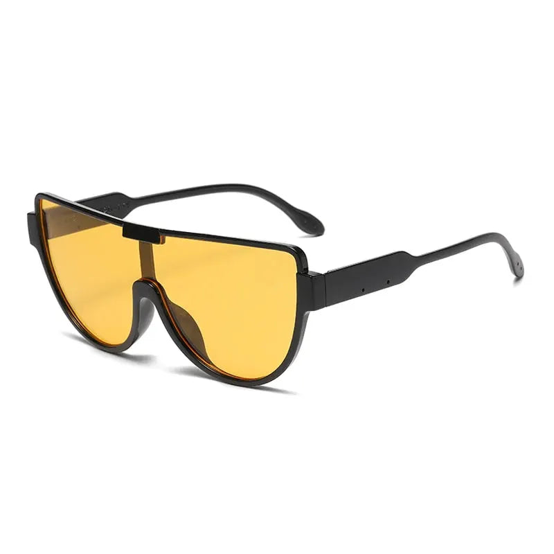 Fashion New Retro Oversized Sunglasses Women Integrated Frame Eyeglasses Punk Style Street Photography Glasses BAZAARHUBO