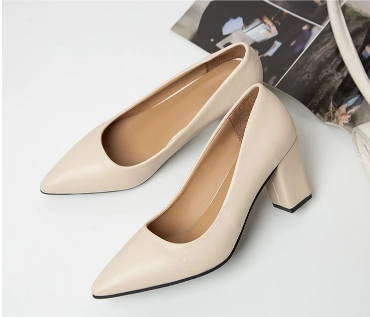 New High Heel Shoes Pointed Shallow Mouth Thin Heel Platform High Heels Fashion Elegant Patent Leather Women Shoes