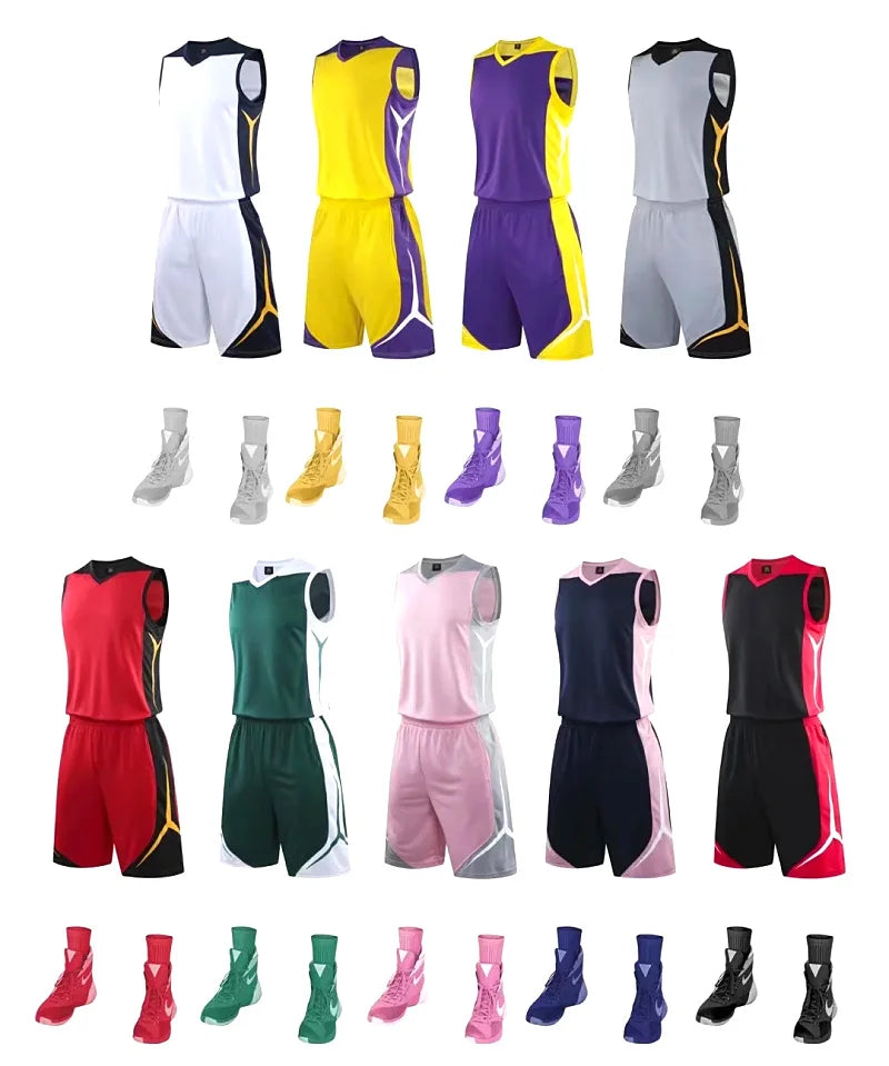 Sportswear Basketball Jersey Set Blank custom Men Women High quality Basketball Uniforms Sports Clothes College Basketball Jerse
