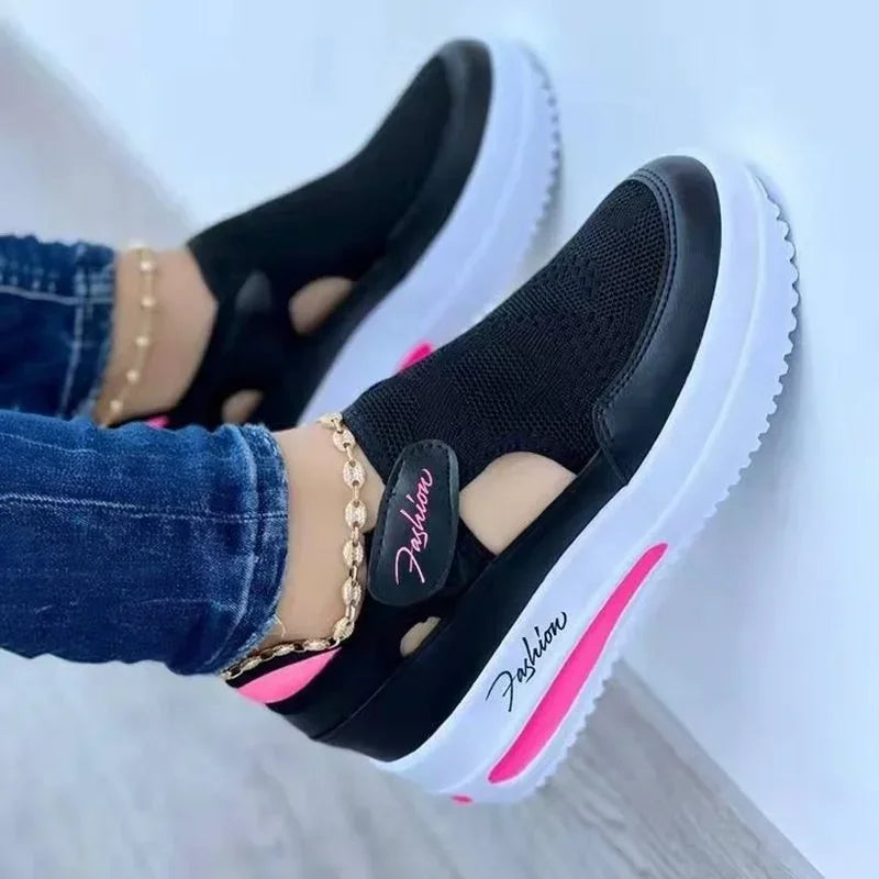 Shoes Womens Sneakers Female Casual Shoes 2025 Summer New Breathable Mesh Ladies Sport Shoes Vulcanized Women Platform Sandals