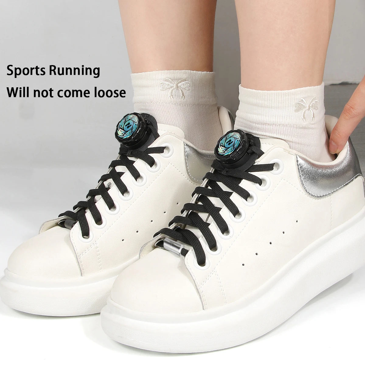 No-Tie Automatic Shoelaces New Swivel Buckle Laces Without Ties Casual Shoes Sneakers Shoe Accessories for Adults and Kids
