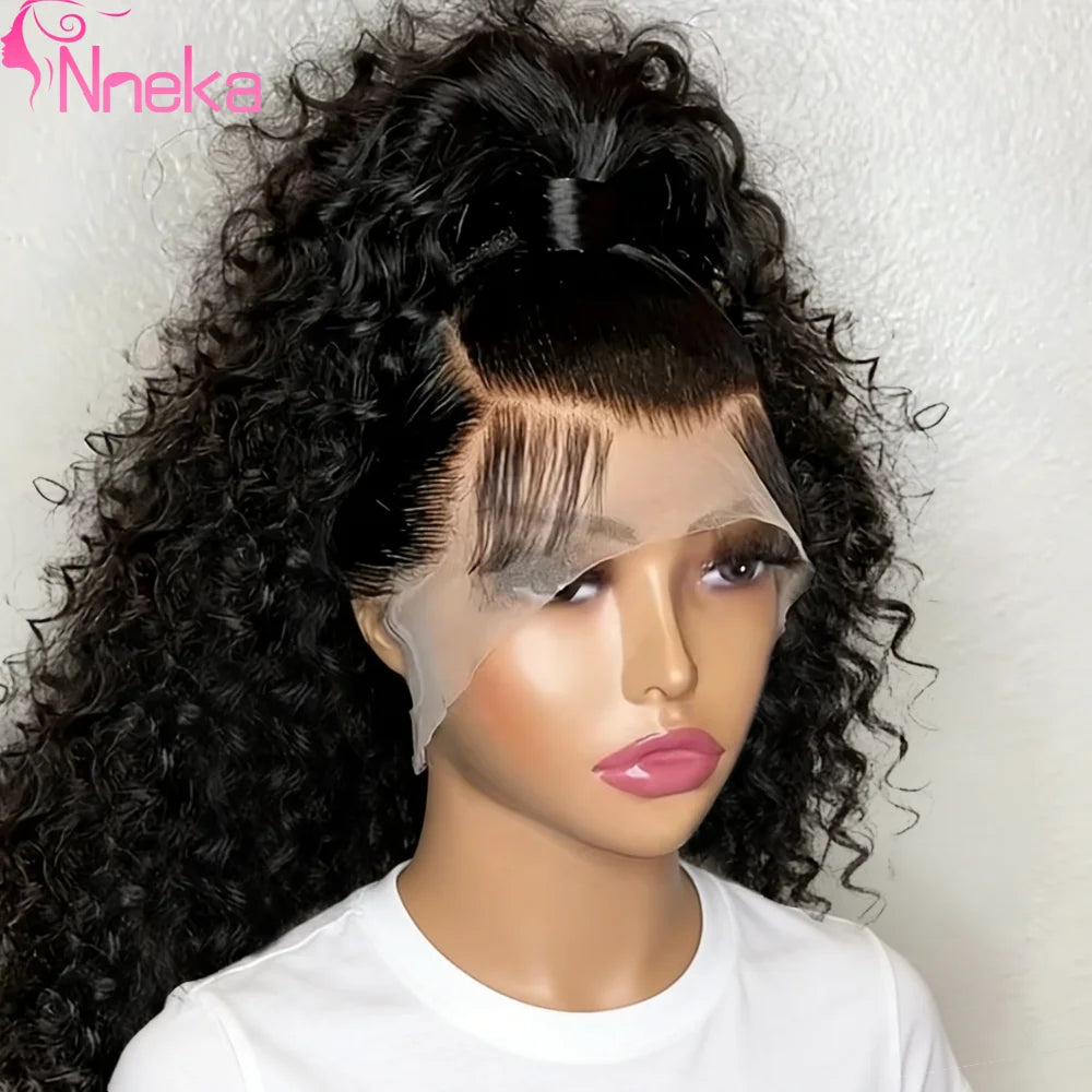 360 HD Full Lace Front Wigs Curly Wig Human Hair Pre Plucked Deep Wave Invisible Strap Wig 13x4 13x6 HD Lace Frontal Wig